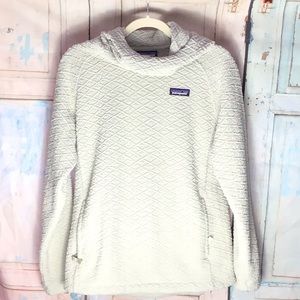 Patagonia White Quilted Hoodie